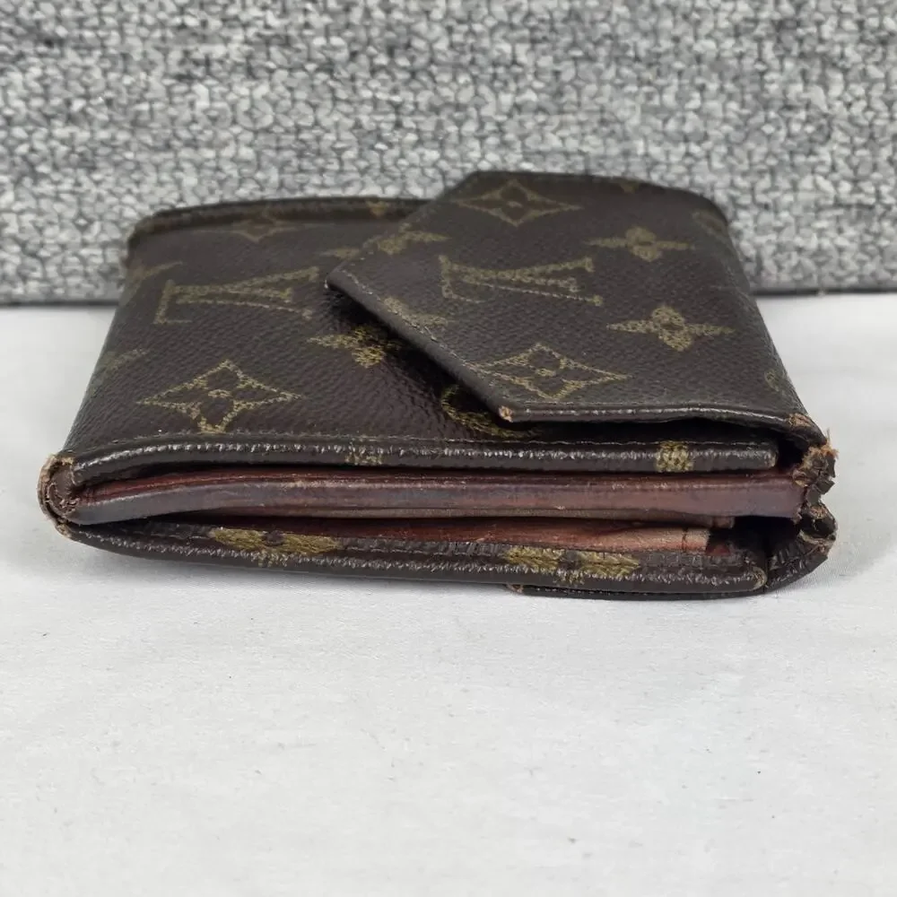 LOUIS VUITTON VINTAGE MONOGRAM CANVAS SNAP WALLET – BROWN – EDGE/INTERIOR WEAR